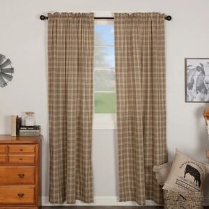 SAWYER MILL CHARCOAL PLAID‎  Panel SET 84x40